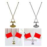 Maxbell Tabletop Flag Holder Metal Flag Stand for Office Meeting Ceremonial Settings Gold