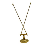 Maxbell Tabletop Flag Holder Metal Flag Stand for Office Meeting Ceremonial Settings Gold