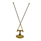 Maxbell Tabletop Flag Holder Metal Flag Stand for Office Meeting Ceremonial Settings Gold