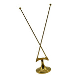 Maxbell Tabletop Flag Holder Metal Flag Stand for Office Meeting Ceremonial Settings Gold