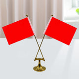 Maxbell Tabletop Flag Holder Metal Flag Stand for Office Meeting Ceremonial Settings Gold