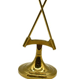 Maxbell Tabletop Flag Holder Metal Flag Stand for Office Meeting Ceremonial Settings Gold