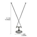Maxbell Tabletop Flag Holder Metal Flag Stand for Office Meeting Ceremonial Settings Silver