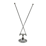 Maxbell Tabletop Flag Holder Metal Flag Stand for Office Meeting Ceremonial Settings Silver