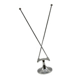 Maxbell Tabletop Flag Holder Metal Flag Stand for Office Meeting Ceremonial Settings Silver