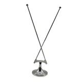 Maxbell Tabletop Flag Holder Metal Flag Stand for Office Meeting Ceremonial Settings Silver