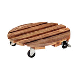 Maxbell Potted Plant Rolling Stand Plant Dolly Round 30x7.8cm for Patio Yard or Deck