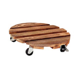 Maxbell Potted Plant Rolling Stand Plant Dolly Round 30x7.8cm for Patio Yard or Deck