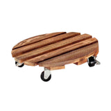 Maxbell Potted Plant Rolling Stand Plant Dolly Round 30x7.8cm for Patio Yard or Deck