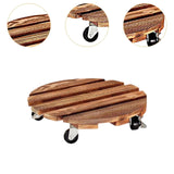 Maxbell Potted Plant Rolling Stand Plant Dolly Round 30x7.8cm for Patio Yard or Deck
