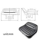 Maxbell Forklift Seat Gifts Professional Adjustable Angle Farm Equipment Chair Black