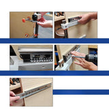 Maxbell Drawer Track Jig Tool Adjustable for Home Improvement Cupboard Professionals
