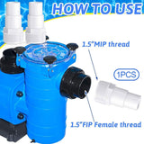 Maxbell Pool Hose Adapter for 1.25" and 1.5" Pool Supply Hoses Adapter for Spx1091Z7 1pc