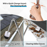 Maxbell Gutter Cleaning Tools Adjustable Angle Removing Leaves Debris Gutter Cleaner