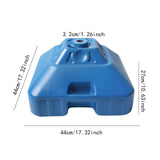 Maxbell Patio Umbrella Base Square Blue Umbrella Weight for Market Summer Beach Yard