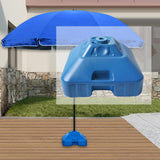 Maxbell Patio Umbrella Base Square Blue Umbrella Weight for Market Summer Beach Yard
