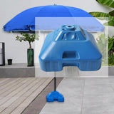 Maxbell Patio Umbrella Base Square Blue Umbrella Weight for Market Summer Beach Yard