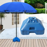 Maxbell Patio Umbrella Base Square Blue Umbrella Weight for Market Summer Beach Yard
