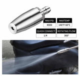 Maxbell Turbo Nozzle Sturdy Car Wash Rust Removal Tool for Driveway Garden Household Nozzle