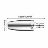 Maxbell Turbo Nozzle Sturdy Car Wash Rust Removal Tool for Driveway Garden Household Nozzle with 5 tips