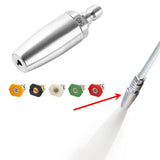 Maxbell Turbo Nozzle Sturdy Car Wash Rust Removal Tool for Driveway Garden Household Nozzle with 5 tips