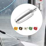 Maxbell Turbo Nozzle Sturdy Car Wash Rust Removal Tool for Driveway Garden Household Nozzle with 5 tips