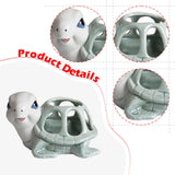 Maxbell Turtle Figurine Flower Pot Ceramic Decorative Planter for Office Garden Yard