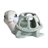 Maxbell Turtle Figurine Flower Pot Ceramic Decorative Planter for Office Garden Yard