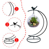 Maxbell Micro Landscape Rack Glass Bottle Hanging Holder for Wedding Party Apartment
