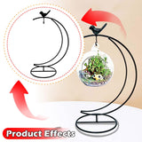 Maxbell Micro Landscape Rack Glass Bottle Hanging Holder for Wedding Party Apartment