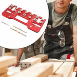 Maxbell Shelf Pin Jig Cabinet for Straight Holes for Workshop Cupboard Professionals Red