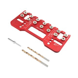 Maxbell Shelf Pin Jig Cabinet for Straight Holes for Workshop Cupboard Professionals Red