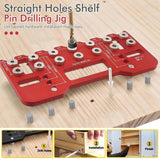 Maxbell Shelf Pin Jig Cabinet for Straight Holes for Workshop Cupboard Professionals Red