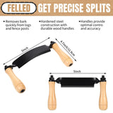 Maxbell Felled Draw Shave Knife Bark Peeler Woodworking Debarking Hand Tool Curved
