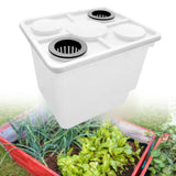 Maxbell Hydroponic Grow Barrels Multipurpose Growth Planter for Flowers Tomato Fruit white
