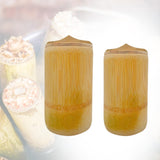 Maxbell Bamboo Rice Steamed Bucket Compact Easy to Use for Home Party Use Restaurant 13cmx20cm