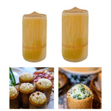 Maxbell Bamboo Rice Steamed Bucket Compact Easy to Use for Home Party Use Restaurant 13cmx20cm