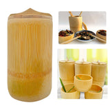 Maxbell Bamboo Rice Steamed Bucket Compact Easy to Use for Home Party Use Restaurant 13cmx20cm