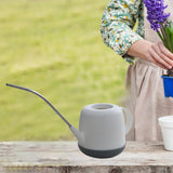 Maxbell Watering Can Indoor Outdoor Sturdy Decorative 1000ml for House Office Flower White