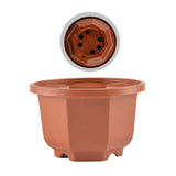 Maxbell 20x Flower Pots Modern Containers with Drain Holes for Shelf Balcony Desktop 9.5cmx10cm