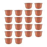 Maxbell 20x Flower Pots Modern Containers with Drain Holes for Shelf Balcony Desktop 9.5cmx10cm