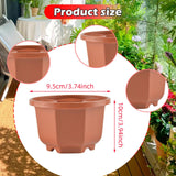Maxbell 20x Flower Pots Modern Containers with Drain Holes for Shelf Balcony Desktop 9.5cmx10cm