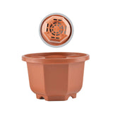 Maxbell 20x Flower Pots Modern Containers with Drain Holes for Shelf Balcony Desktop 15cmx9cm