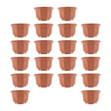 Maxbell 20x Flower Pots Modern Containers with Drain Holes for Shelf Balcony Desktop 15cmx9cm
