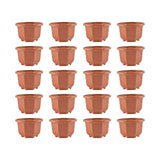 Maxbell 20x Flower Pots Modern Containers with Drain Holes for Shelf Balcony Desktop 15cmx9cm