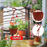 Maxbell 15Pcs Hanging Planters with Drainage for Gardening Indoor Outdoor