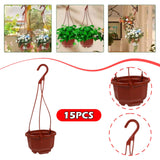 Maxbell 15Pcs Hanging Planters with Drainage for Gardening Indoor Outdoor