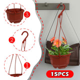Maxbell 15Pcs Hanging Planters with Drainage for Gardening Indoor Outdoor