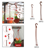 Maxbell 30x Planter Hanging Hooks Decoration Planter Hangers for Office Home Outside 24cm