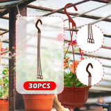 Maxbell 30x Planter Hanging Hooks Decoration Planter Hangers for Office Home Outside 36cm